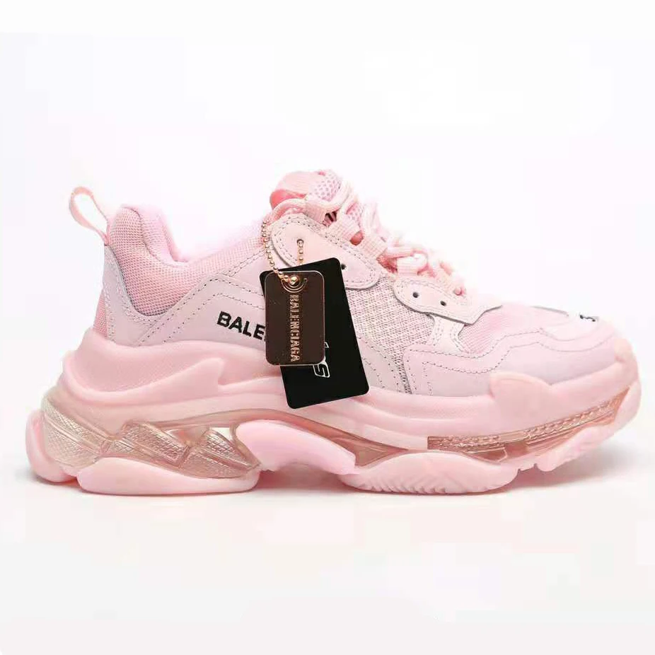 

Luxury Famous brand Original in stock wholesale pink balanciaga track shoes women