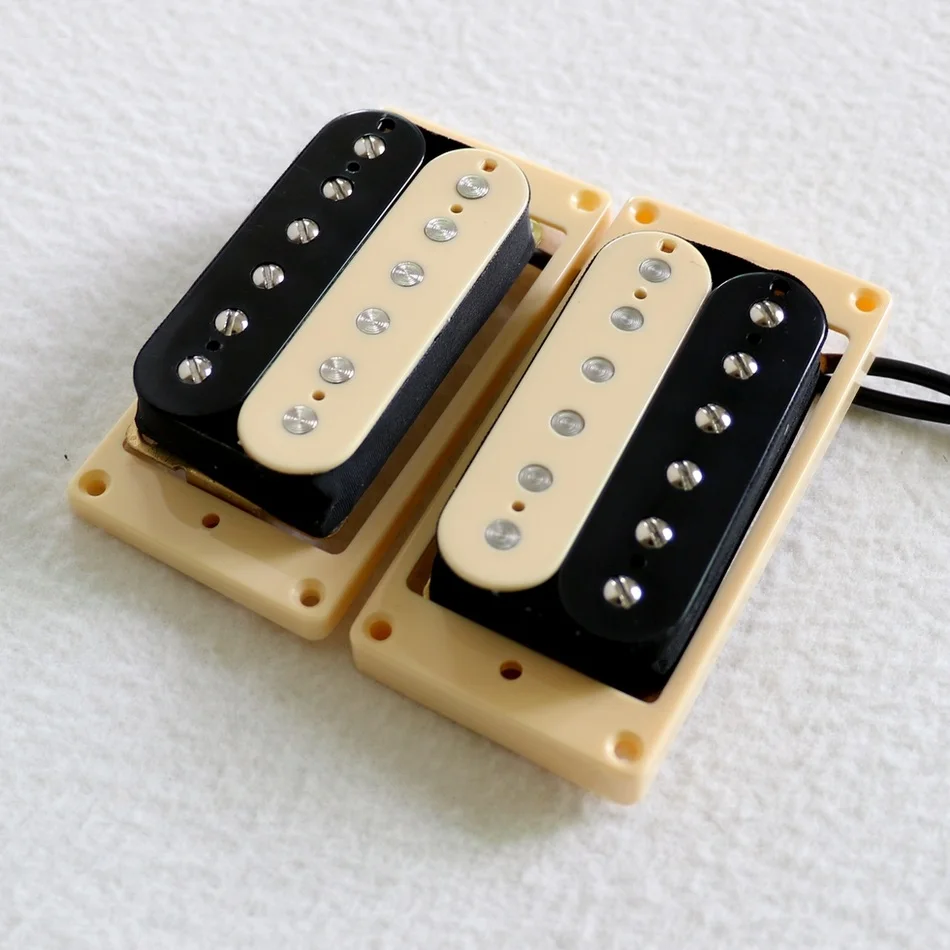 

1set Alnico 5 50's vintage Humbucker guitar Pickups in Zebra color with 4 cords output wire