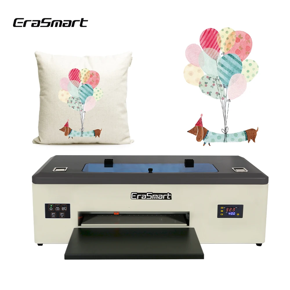 

Erasmart newest Technology C M Y K W 5 Colors Direct to Film Printer DTF Transfer Printer for t-shirt printing
