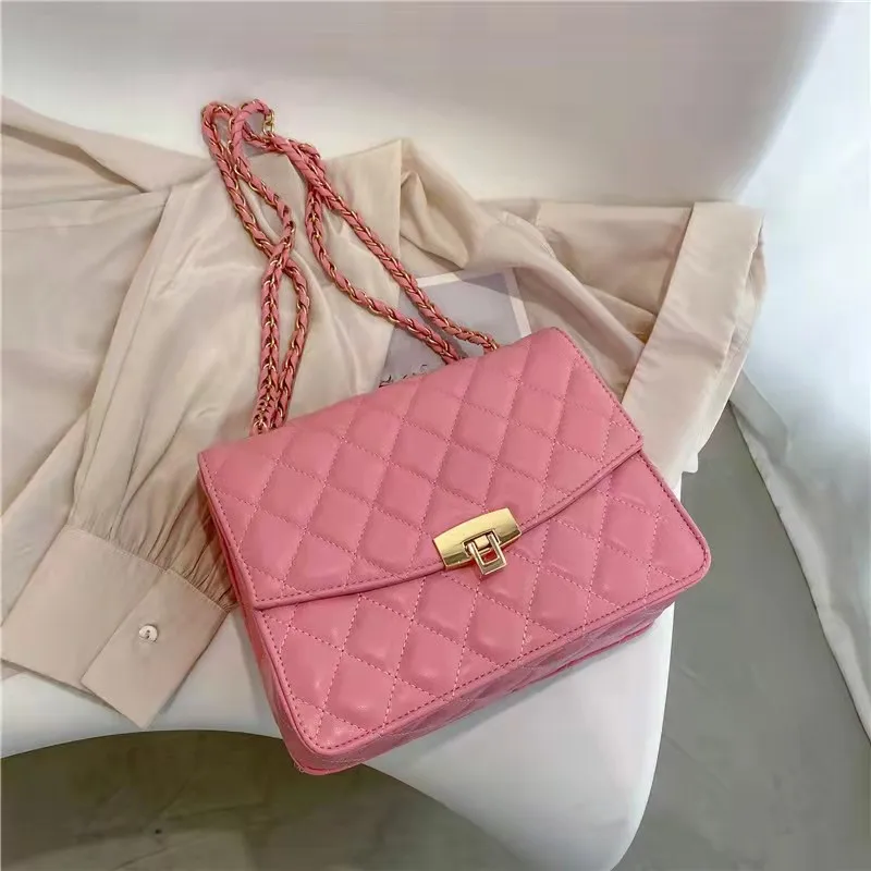 

2022 spring summer Fashion Pink Handbag Lady Hand Bag For Women Hot Sell Girls Messenger Purses