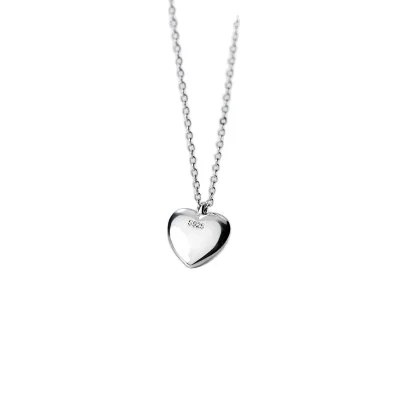 

Minimalist 925 Sterling Silver Necklace Jewelry Heart Pendant Necklace For Women, Gold,silver