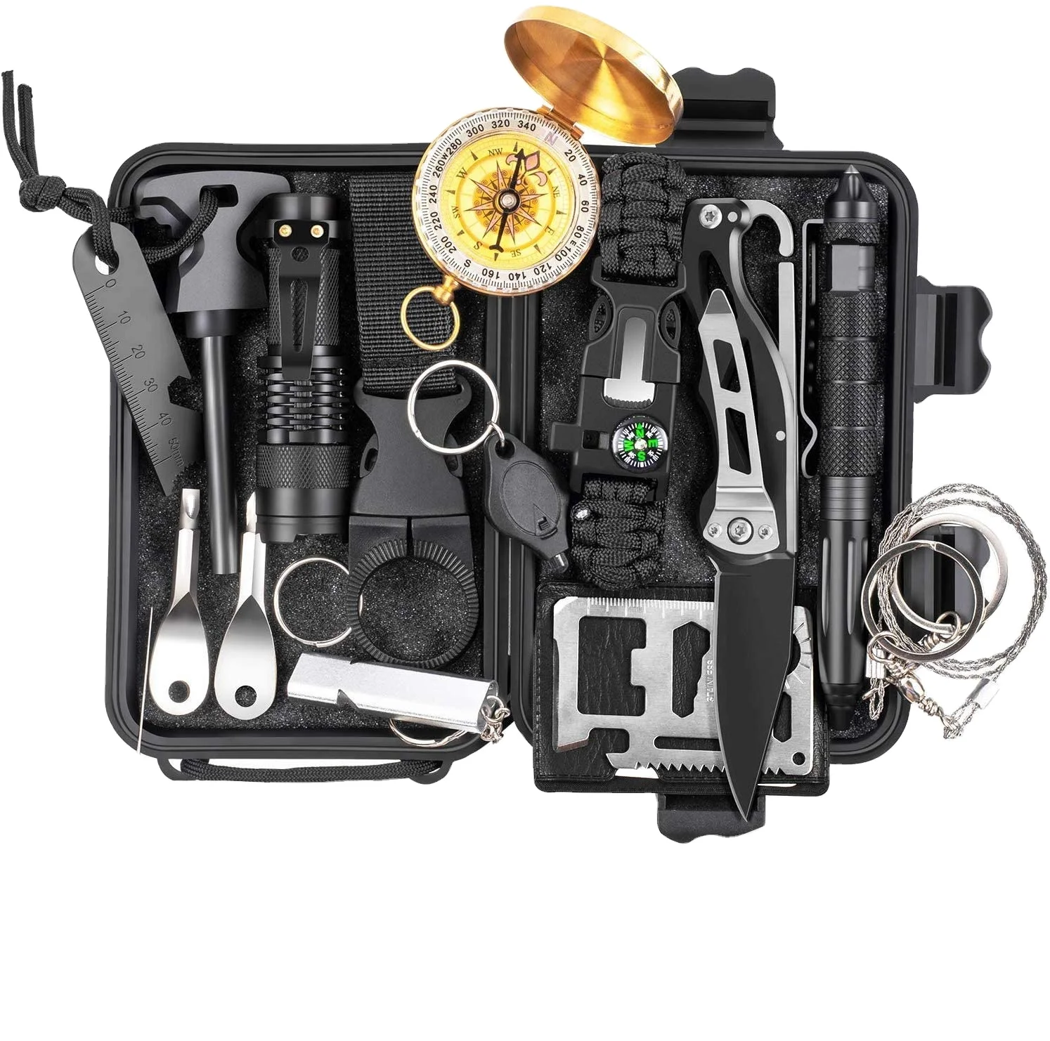 

Survival Gear 18 in 1 Emergency Survival Kit