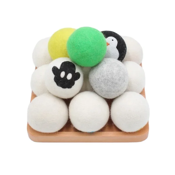 

Quick dry New Zealand wool felt dryer balls 6 pack for dryer machine, Customized color