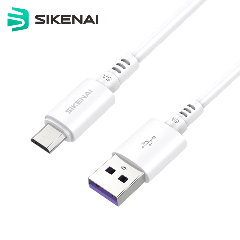 

Sikenai 3A Micro USB Data Cable Fast Charging Cable, White