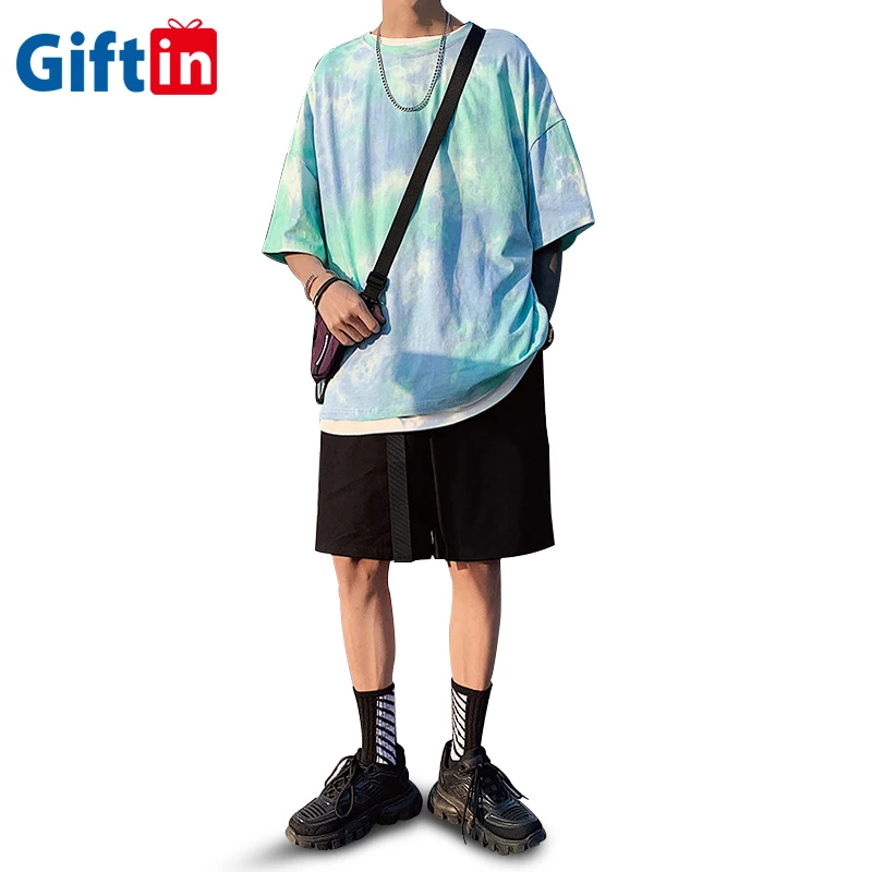 

Fashion Oversized Streetwear T Shirt Custom Logo Mens Tie Dye oversized T Shirts