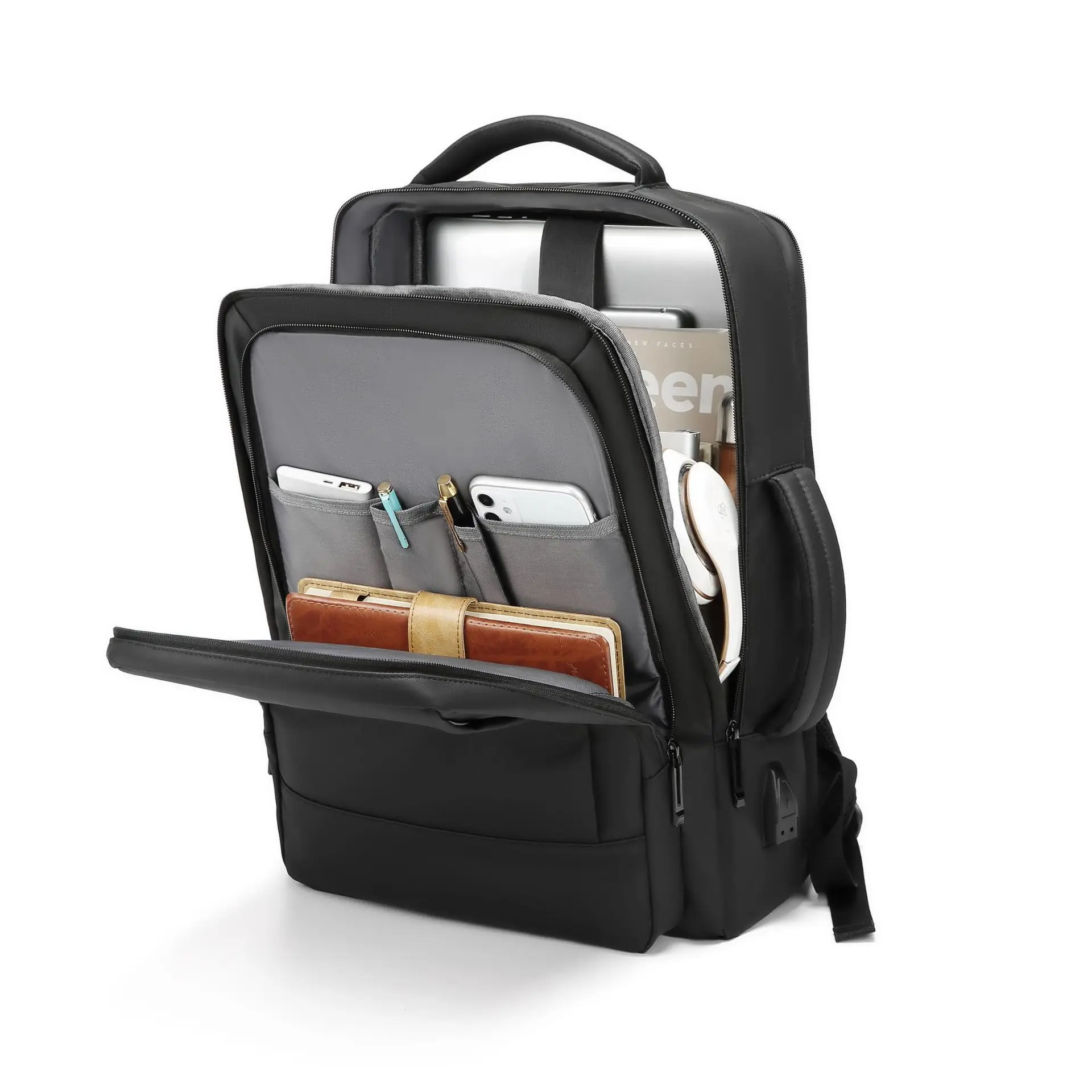 

High Quality Oxford Business Backpack Bag With Multi-Pocket Durable Laptop Bag for Men, Customized color