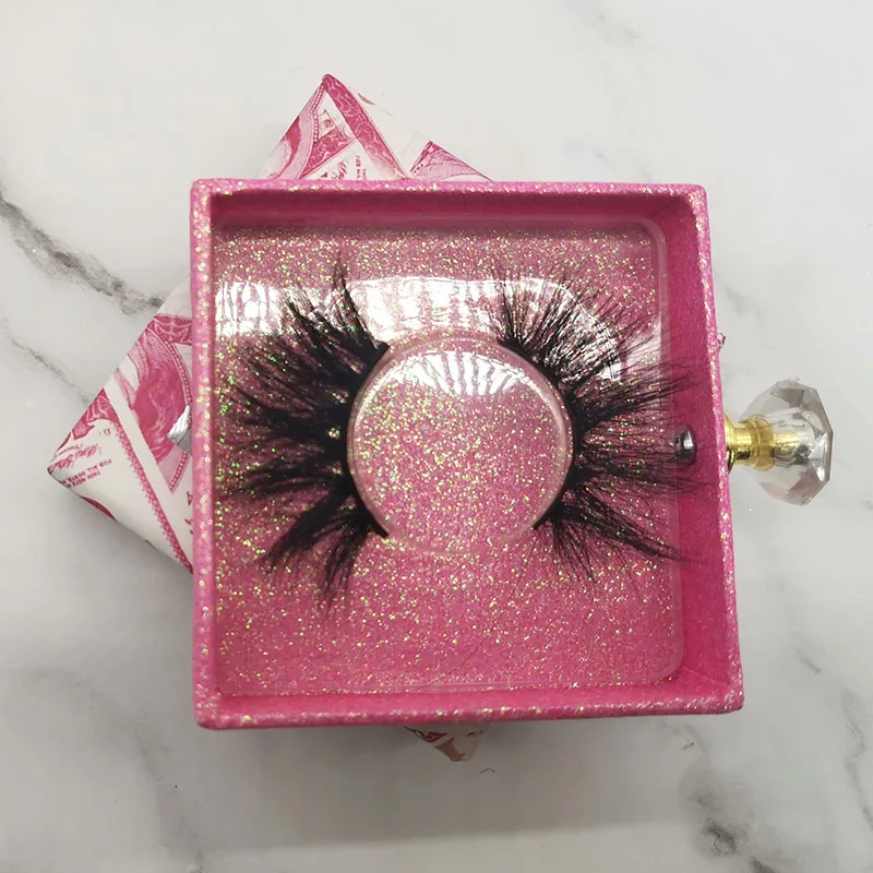 

Hot sale false eyelash super long cruelty free thick mink eyelashes with mink eyelash case