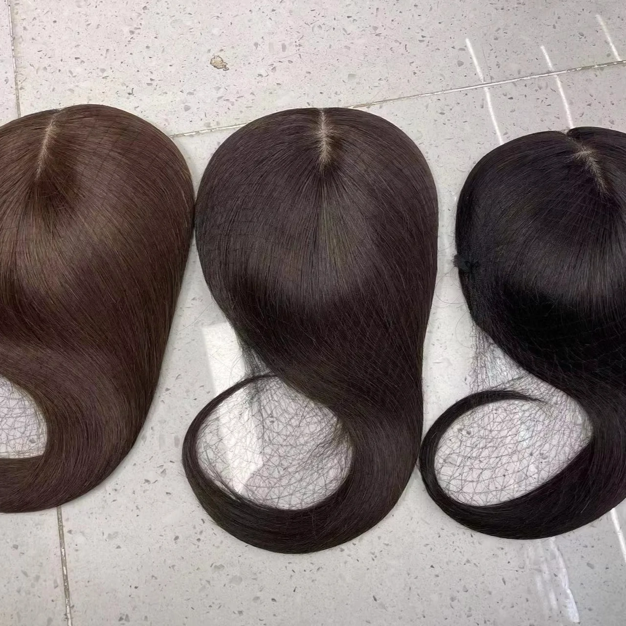 Supplier Direct Sales Remy 100% Virgin Vietnamese Hair 12A Grade Straight Silk Base Closure Topper Toupee