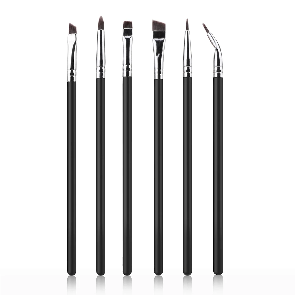 

HMU Custom Logo 2024 Fine Tip Ultra Thin Fine Angle Flat Angled Private Label Lip Eyeliner Eyebrow Brush Set With Your Logo