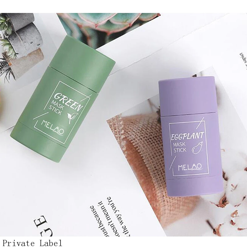 

Deep Cleaning Natural eggplant clay mask Clay Solid Wholesale vegan eggplant mask stick, Purple green