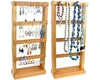 Custom made cherry wooden jewelry organizer display stand