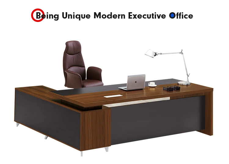 Escritorio moderno de muebles de oficina Escritorio de oficina ejecutivo en  forma de L
