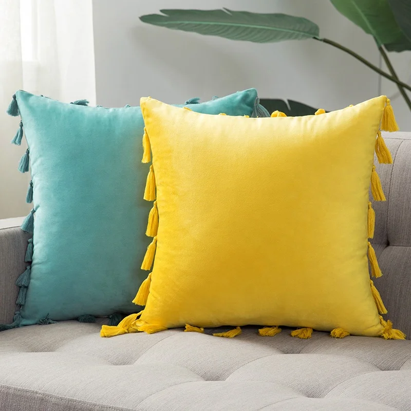 

Wholesale DECORATIVE PILLOWS Case 20 Colors Velvet Cushion Cover Accept Custom Pillow Covers Home Decor Cushion for Sofa Ded