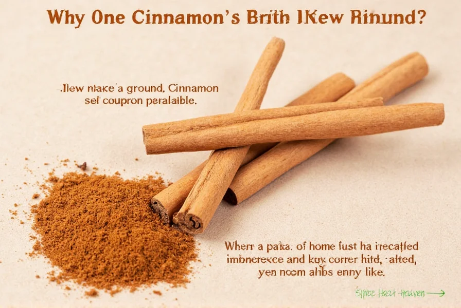 Cinnamon sticks and ground cinnamon side by side