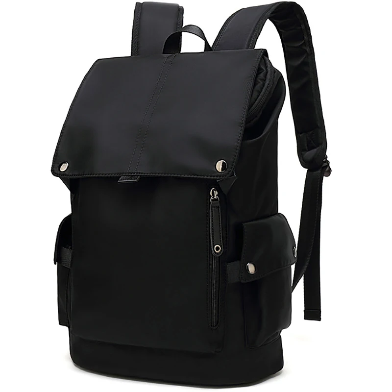 

2021 solid black wholesale usb rechargeable business back pack backpack laptop bags for men backpack