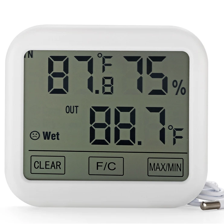 

Wall mounted Digital Hygrometer Max Min IN OUT thermometer LCD humidity Room Digital Temperature meter climate grower planting