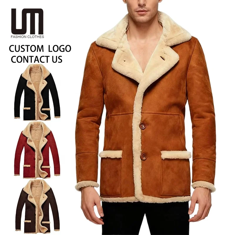 OEM ODM Dropshipping Wholesale Men Clothing Fashion Casual Warm Patchwork Fleece Jacket Plus Size 5XL Coats