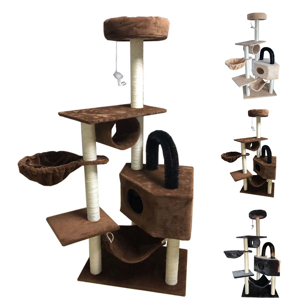 

Multi-level high quality large cat Activity tower cat tree house with Scratching Posts Perches for cats