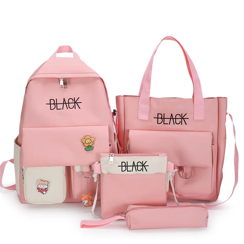 

Wholesale middle school canvas backpack high school Korean version female, Many colors