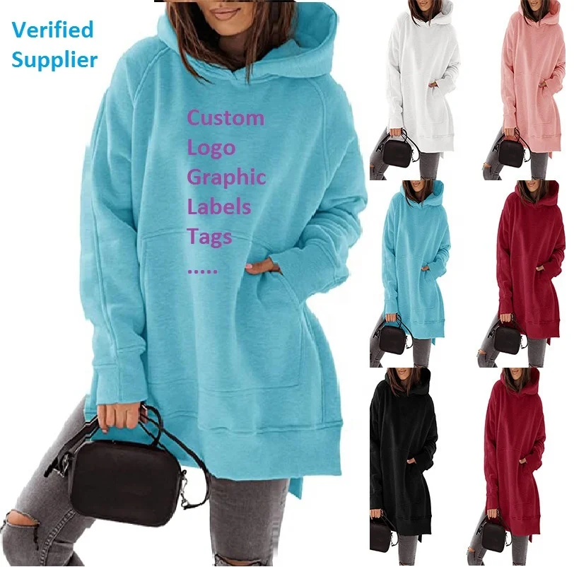 No String Oversized Hoddies Women 100% Polyester Sublimation Fleece Sweatshirt Dress Blank Hoodies For Sublimation Printing