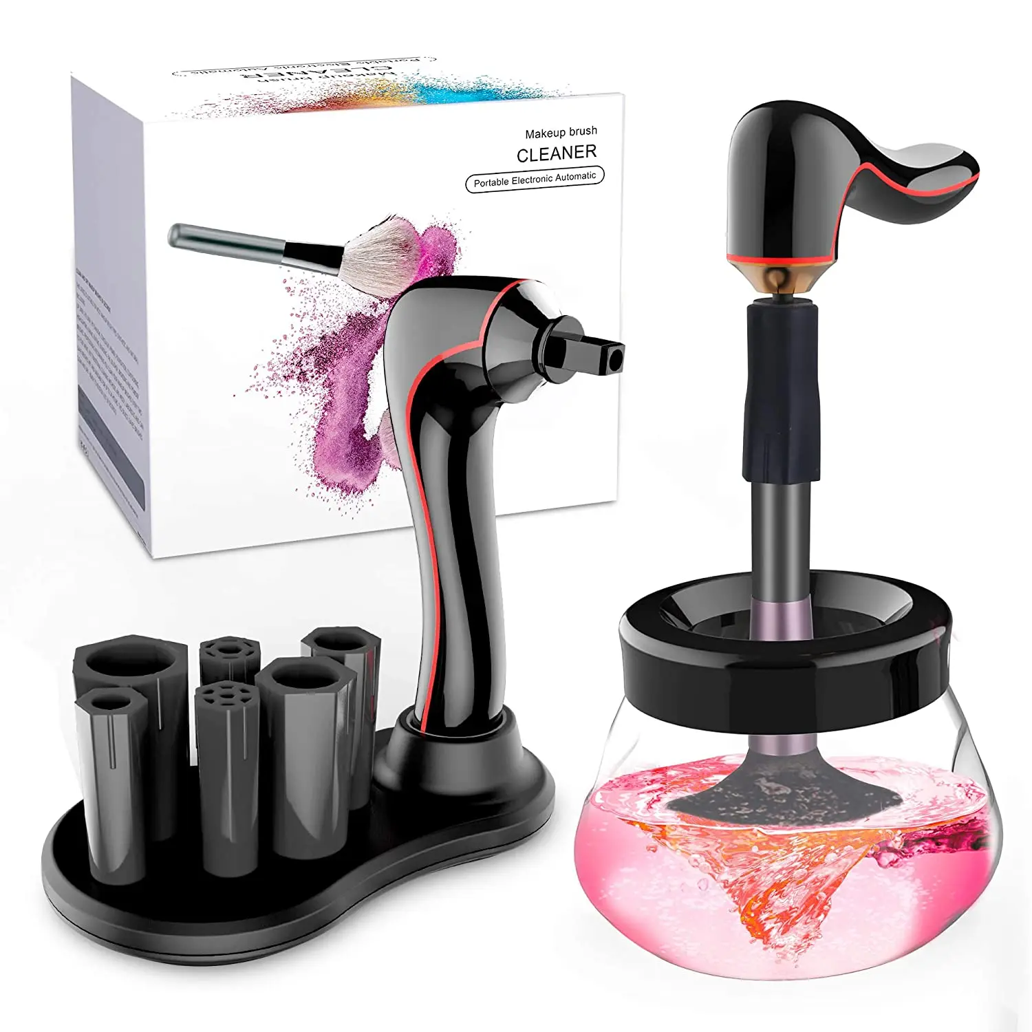 

2021 High Quality USB Electric Makeup Brush Cleaner Dryer Super-fast 3 Speed Automatic brush makeup cleaner Spinner