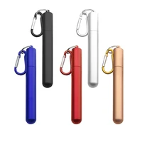 

Stainless steel reusable folding straw popotes de acero inoxidable