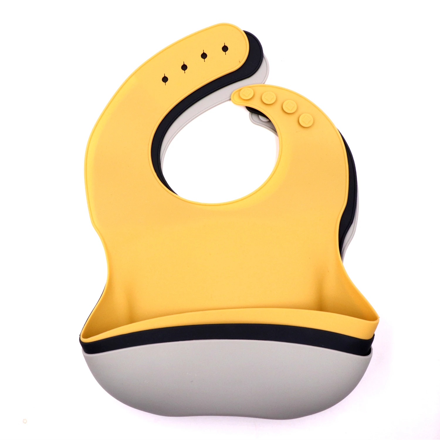 Credit guarantee babies bibs manufacturers yellow waterproof blank Silicon bibs