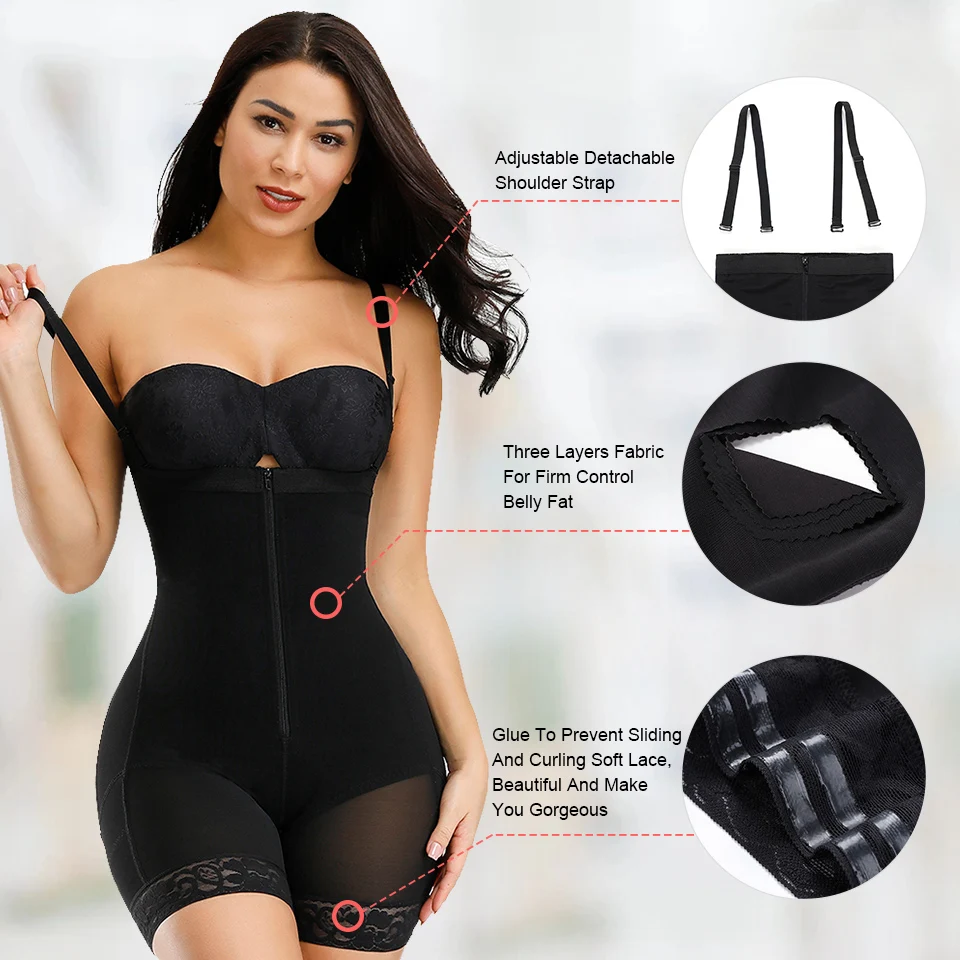 

New Fashion Fitness Lace Spice Tummy Control Slimming Women Body Shaper, As shown women body shaper;custom is ok.