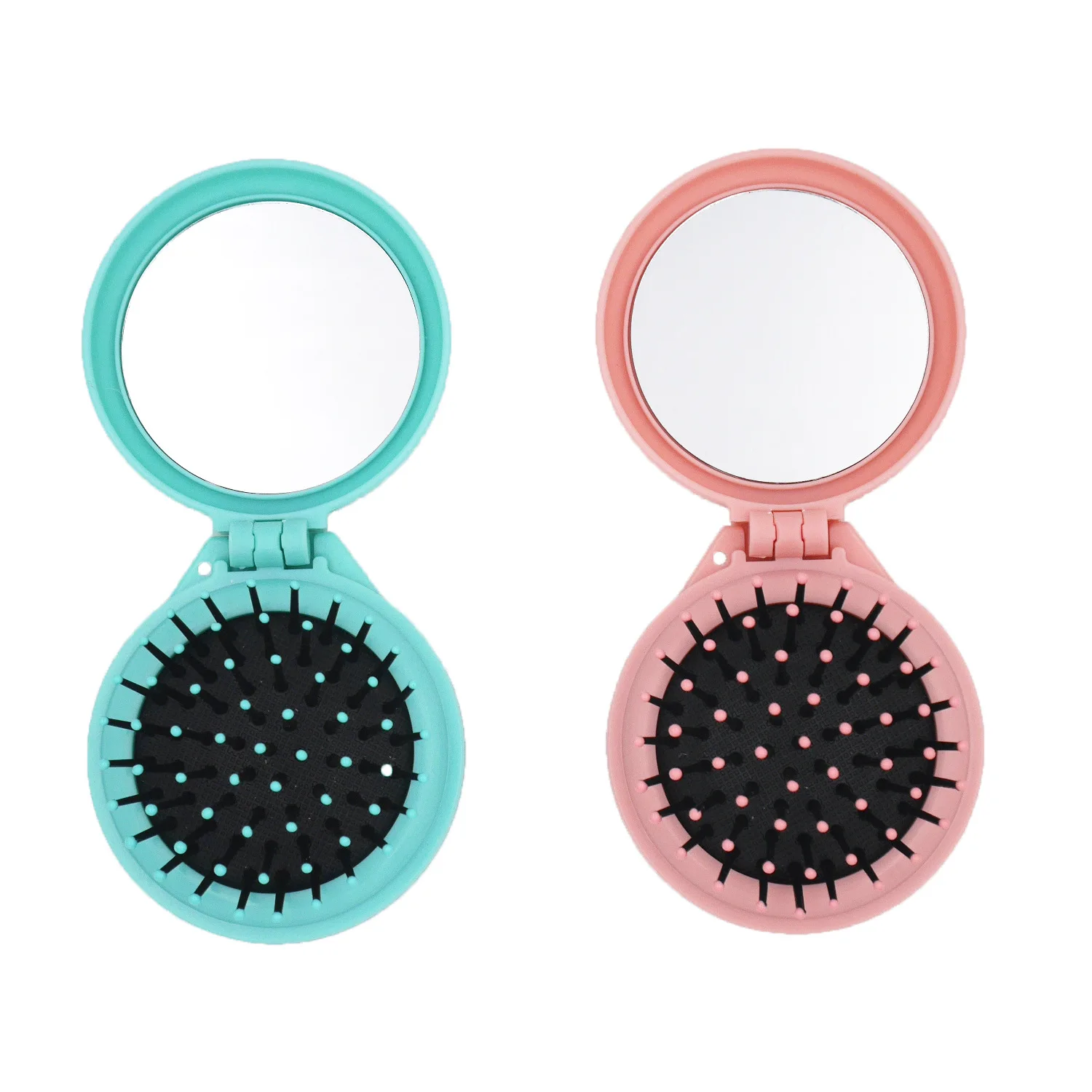 

Multifunctional Airbag Comb Small Round Hair Brush And Mirror