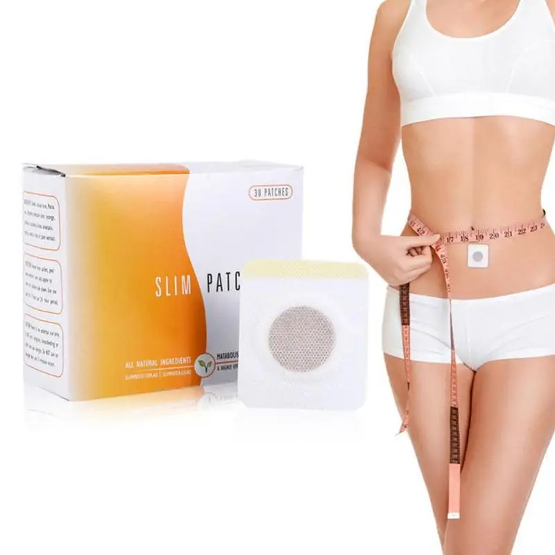 

30pcs/box Chinese Medicine Weight Loss Navel Sticker Magnetic Slim Detox Adhesive Sheet Fat Burning Slimming Diet Patch Pads
