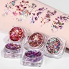 6 Colors Mix Shapes Shining Eyeshadow Cream Makeup Gel Glitter Sequins