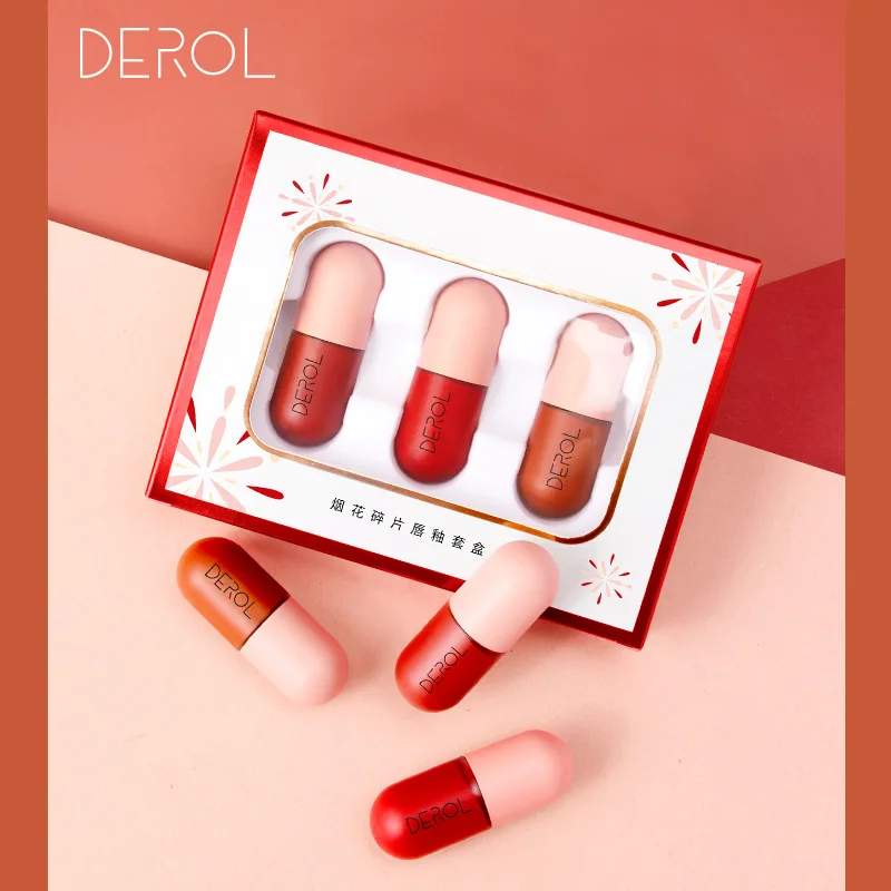 

Mini Capsule Lip Gloss Set Matte Liquid Lipstick Waterproof Velvet Moisturizing Lip Glaze Kit Cosmetics Makeup