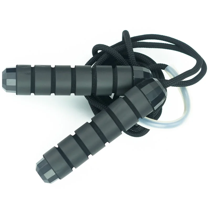 

Hot Sale Self Locking Adjustable Double Bearing Fitness Weighted Speed Skipping Jump Rope, Black