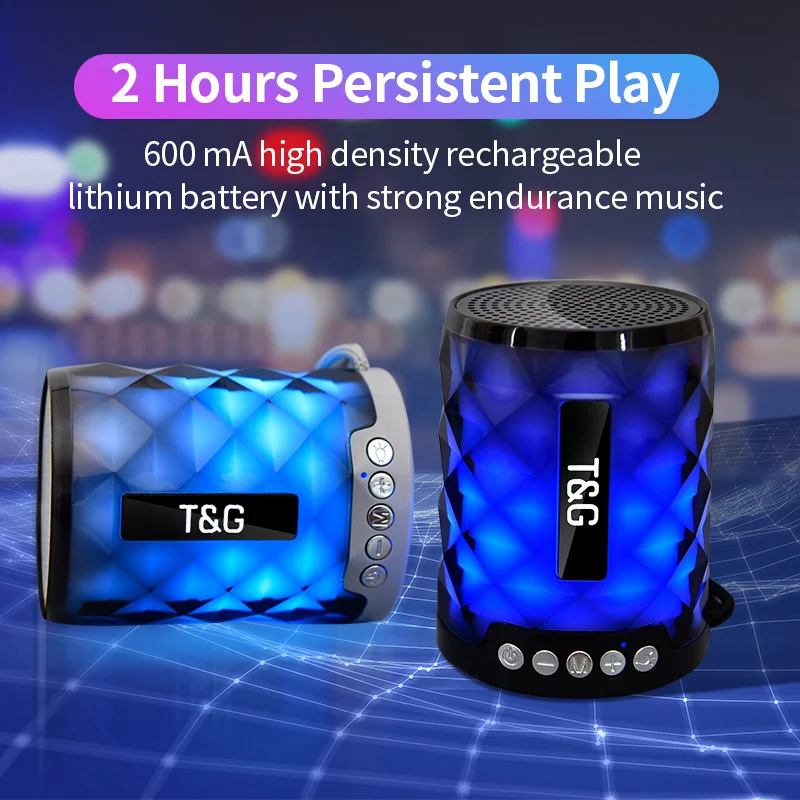 Portable Mini Colorful Flash LED Light Handsfree Sport Waterproof Wireless Speaker Support Calling TF Card USB Disk - ANKUX.COM