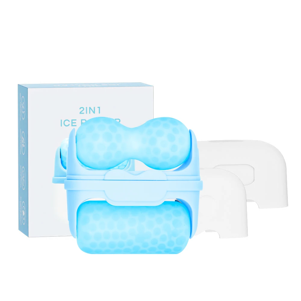 2 1 Silicone Ice Roller V Shape & Flat Cooling Heads