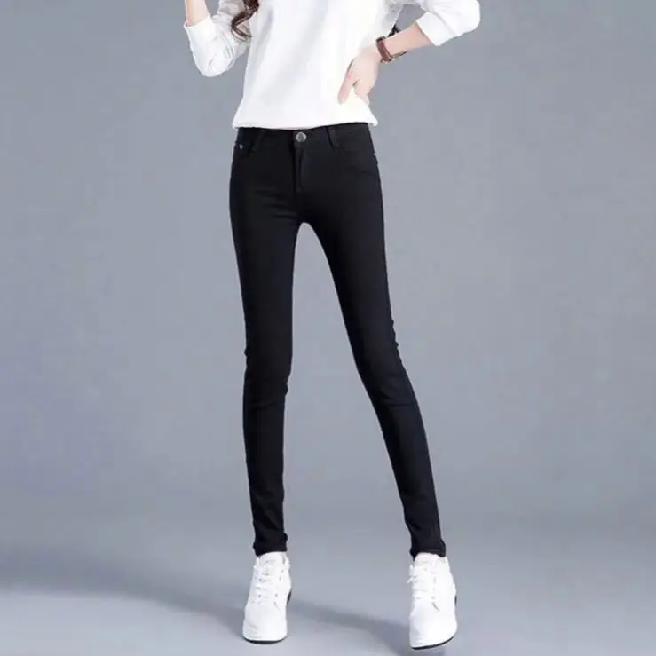 

Fast delivery wholesale jeans for women SKINNY women sexy jeans pants with high quality, Black, white