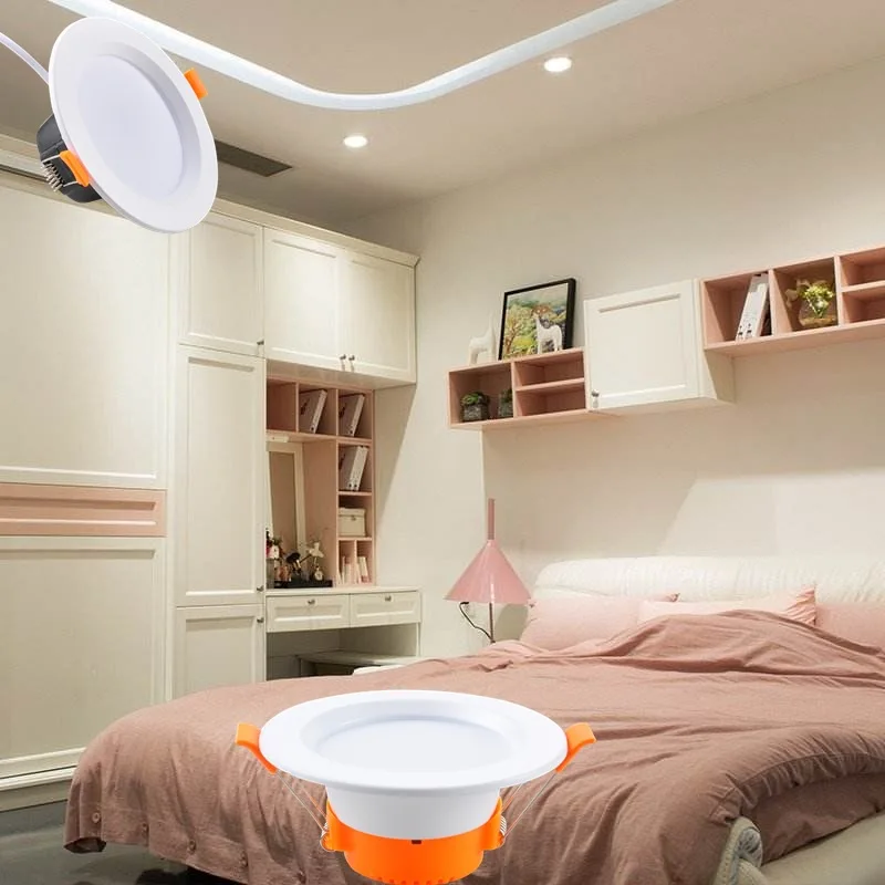 LED Downlights Aluminum housing indoor led recessed down light housing 3w led downlight ip44