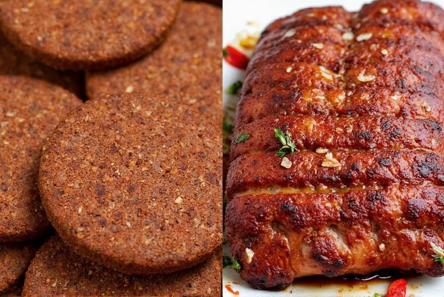 Finished ribs on a platter with sauce and side dishes