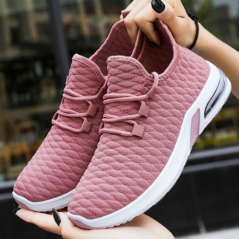 

2021 Wholesale Luxury Designer Womens Fashion Sport Shoes Sneakers Air Cushion Female Running Sneakers for Women and Ladies, 3 colors