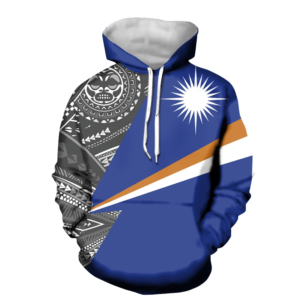 

New Arrivals Fall Hawaiian Clothes Wholesales Polynesian Design Flag Print Plus Size Sweatshirt Women Oversized Hoodie Casual, Customized color