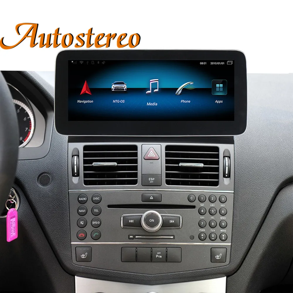 

For Mercedes Benz C CLASS W204 C63 C200 C180 2007-2011 Android 10 8G+128G 4G LTE Car GPS Navigation Multimedia Player Radio Tape