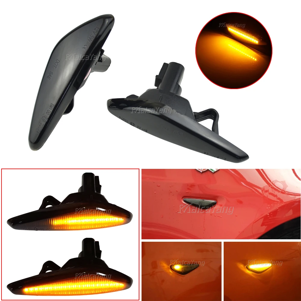 Dynamic Led Side Marker Turn Signal Indicator Light Lamp For Mazda 6