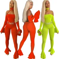 

Cheap Price Sexy Jumpsuit Women Rompers Ladies Solid Color Backless Halter Leggings Clubwear Fashion Women Jumpsuits