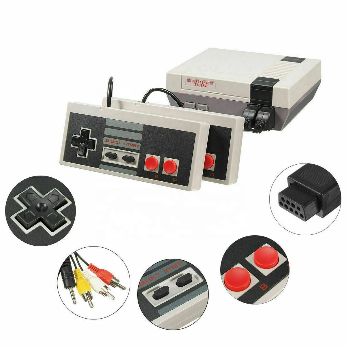 

Mini Retro Classic Childhood 620 Games Built-in 8-bit TV connecting video Game Console with 2 Controllers