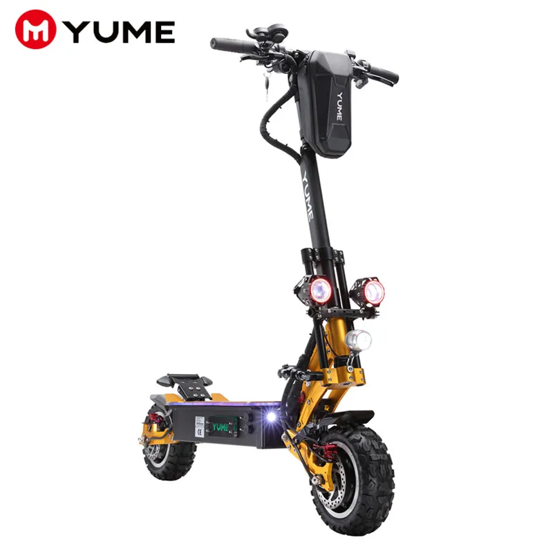 

YUME 60V5000w 11inch high powerful led light folding adult dual motor electric scooter