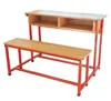 School furniture double student study table movable desk two people desks university desks and chairs