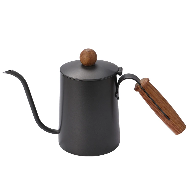 

High Quality 650ml Kettle Coffee Pot Stainless Stell Coffee Pots, Black