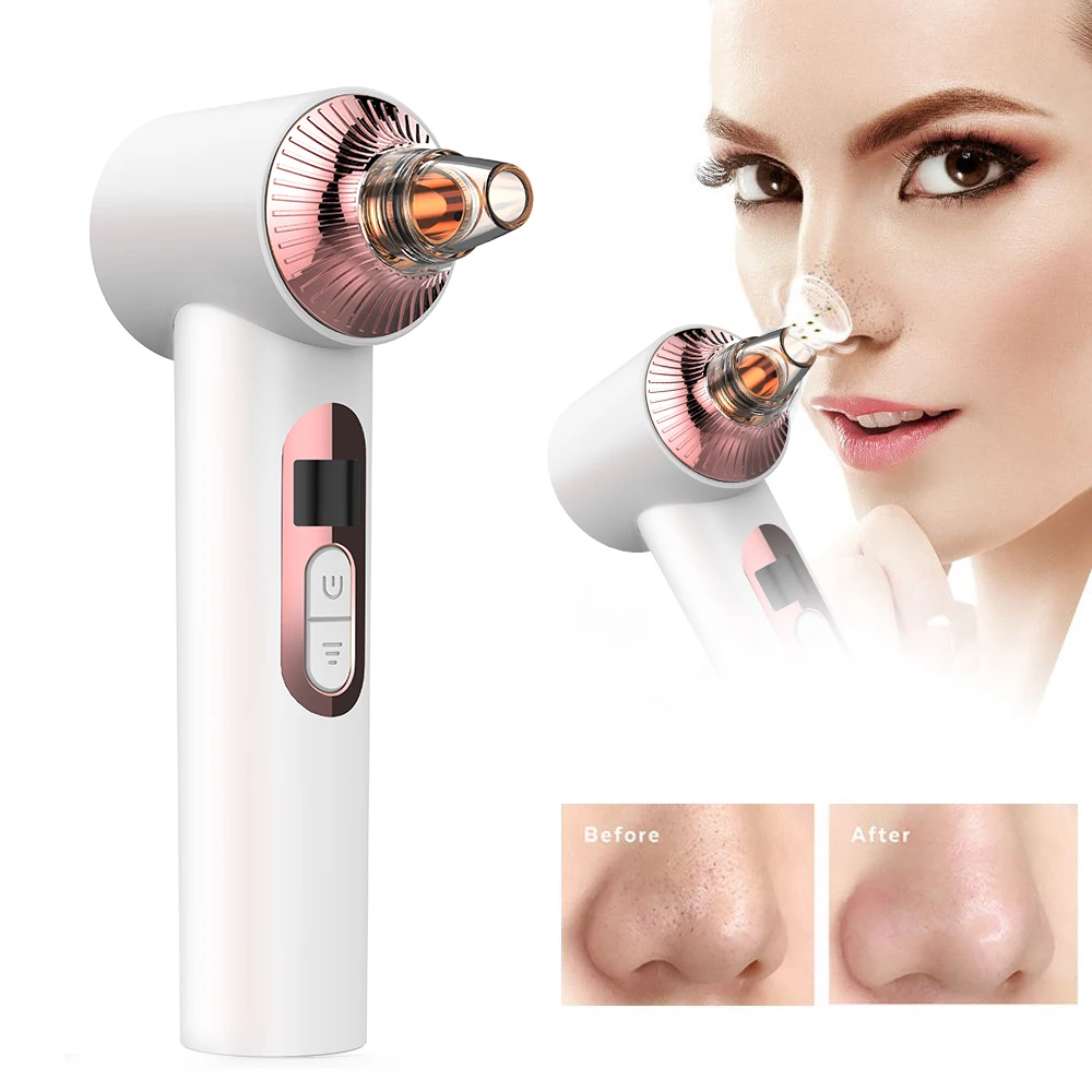 

OEM 4 Heads Diamond Dermabrasion Pore Skin Cleaner Vacuum Suction Blackhead Remover, White or customized color