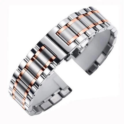 

custom watch strap stainless steel luxury watch strap band, Silver