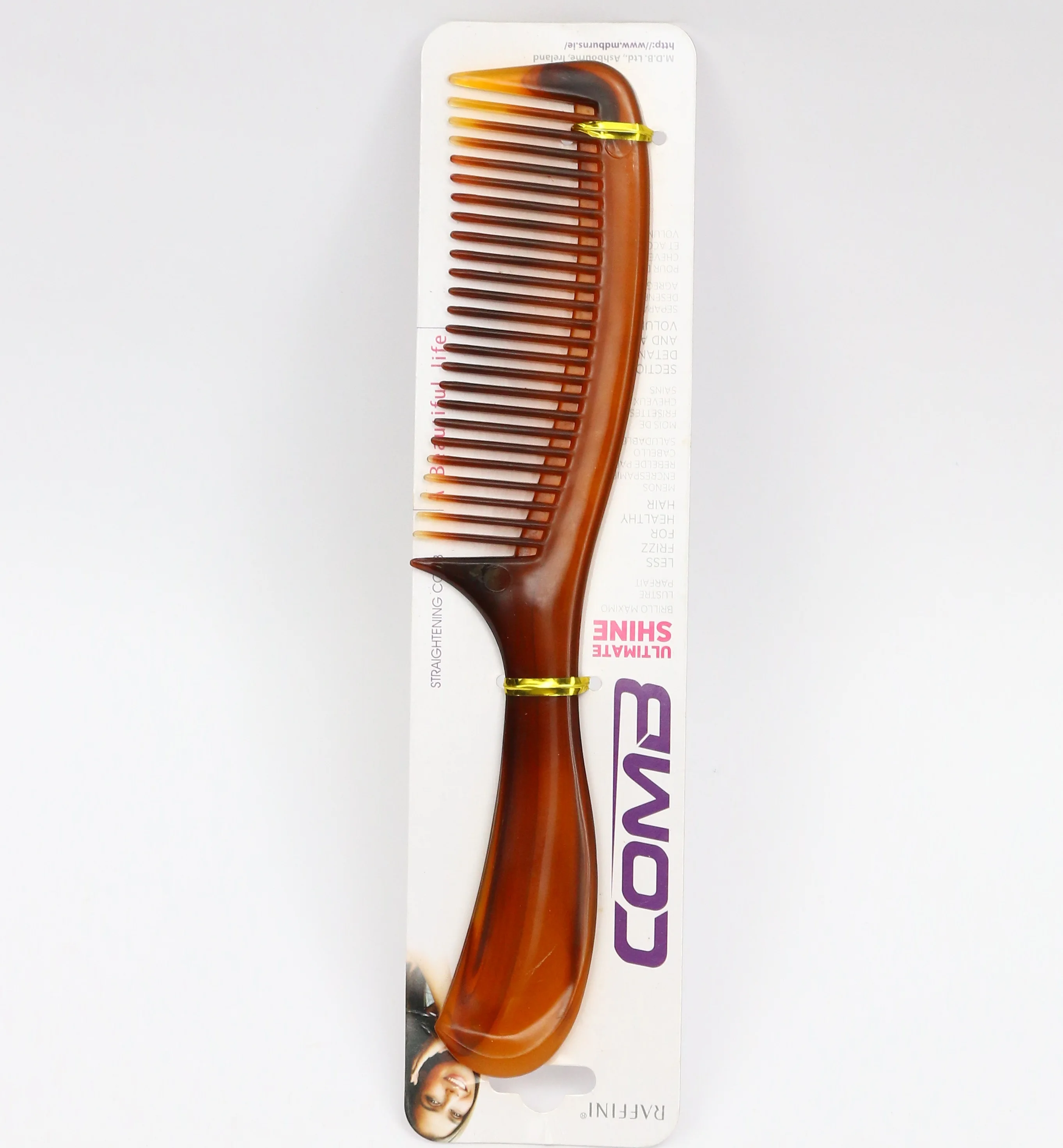 
professional Plastic straight colorful good quality straighitening hair comb double color comb Chinese products online 